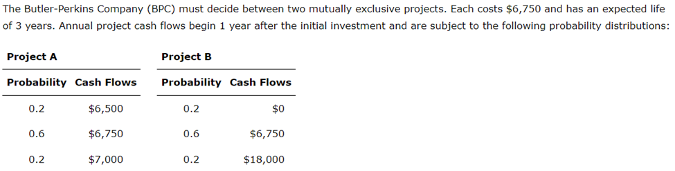 Solved The Butler-Perkins Company (BPC) must decide between | Chegg.com