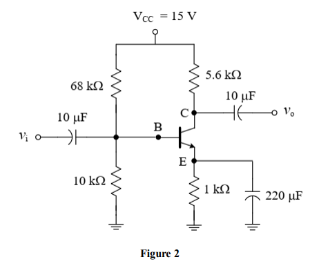 Solved 1. Draw a transistor amplifier as shown in Figure 1 | Chegg.com