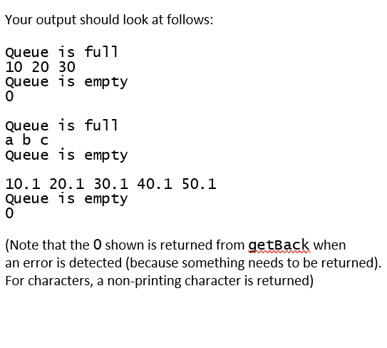 in main: You will write code to create a queue of | Chegg.com