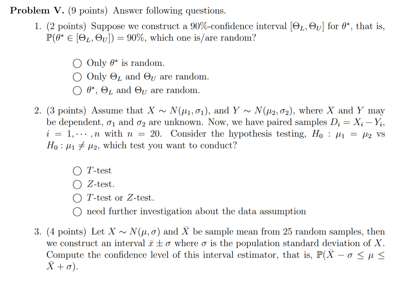 Solved Problem V 9 Points Answer Following Questions Chegg Com