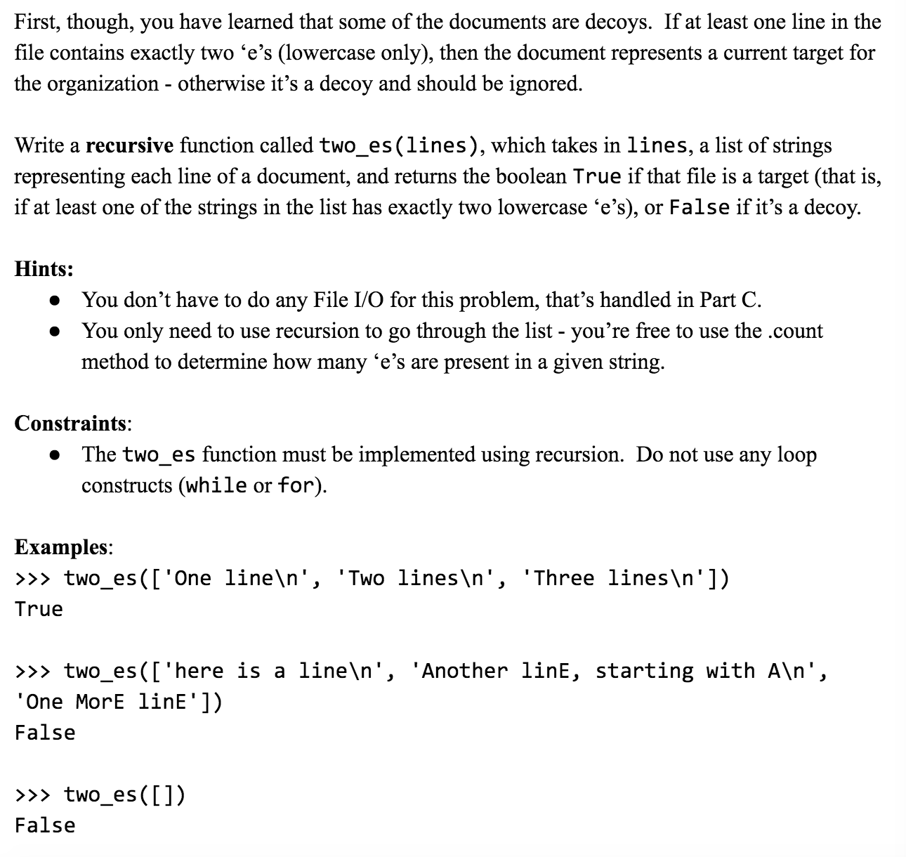 Solved First, though, you have learned that some of the | Chegg.com