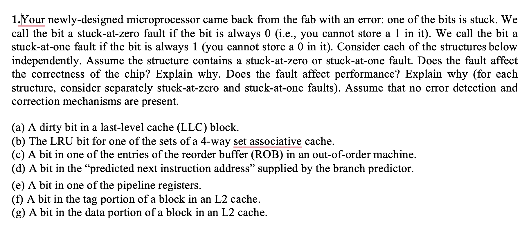 1. Your newly-designed microprocessor came back from | Chegg.com