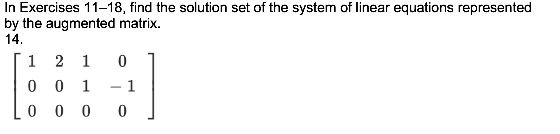 Solved In Exercises 11-18, find the solution set of the | Chegg.com
