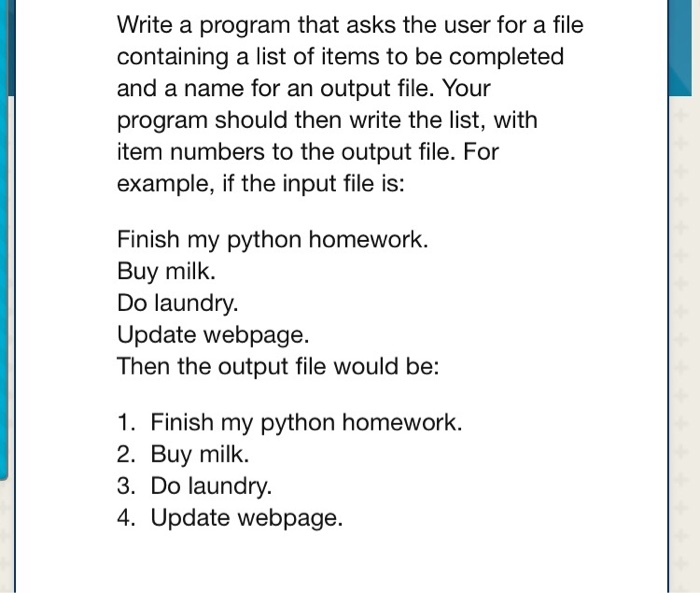 Solved Write a program that asks the user for a file | Chegg.com