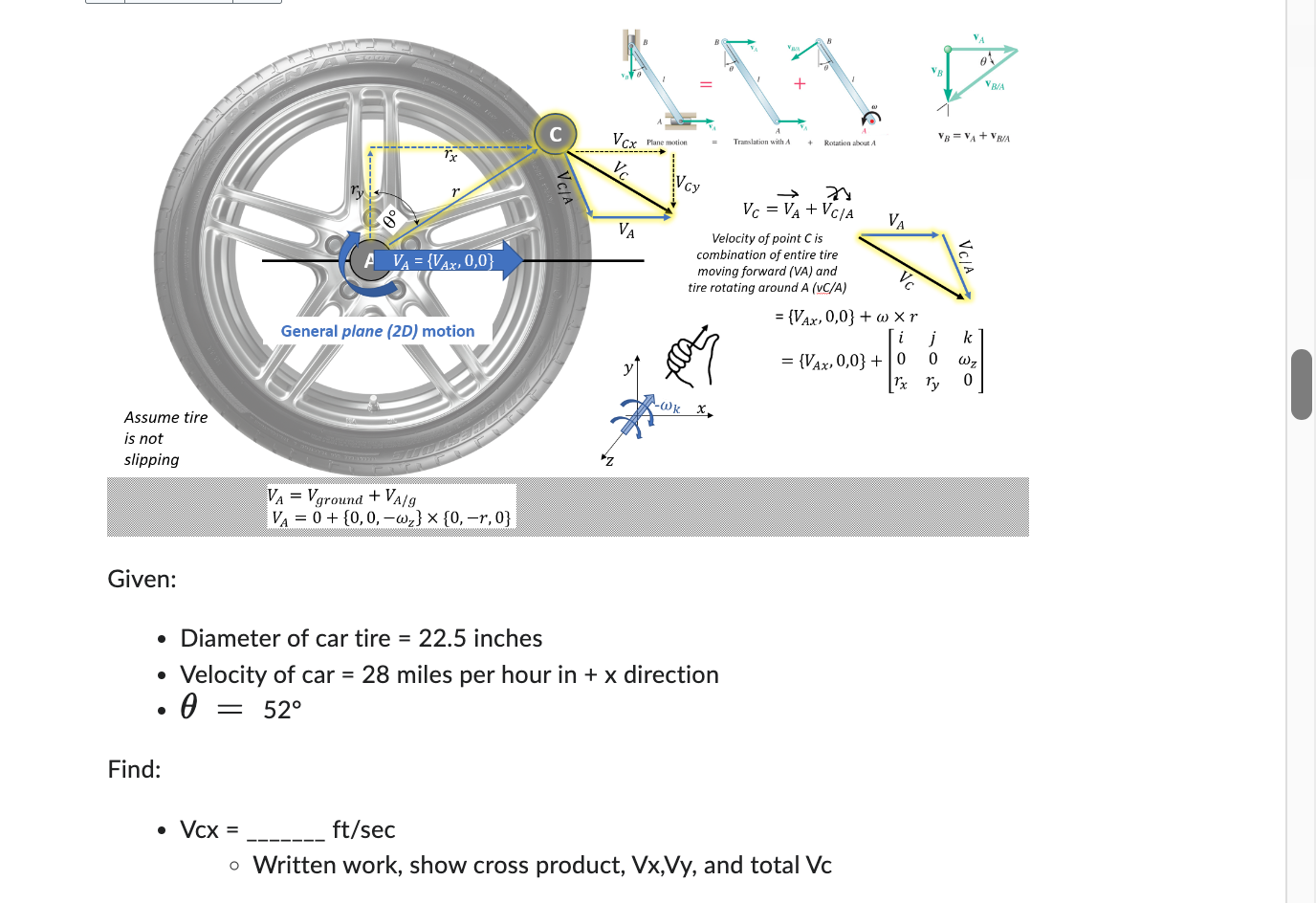solved-given-diameter-of-car-tire-22-5-inches-velocity-chegg