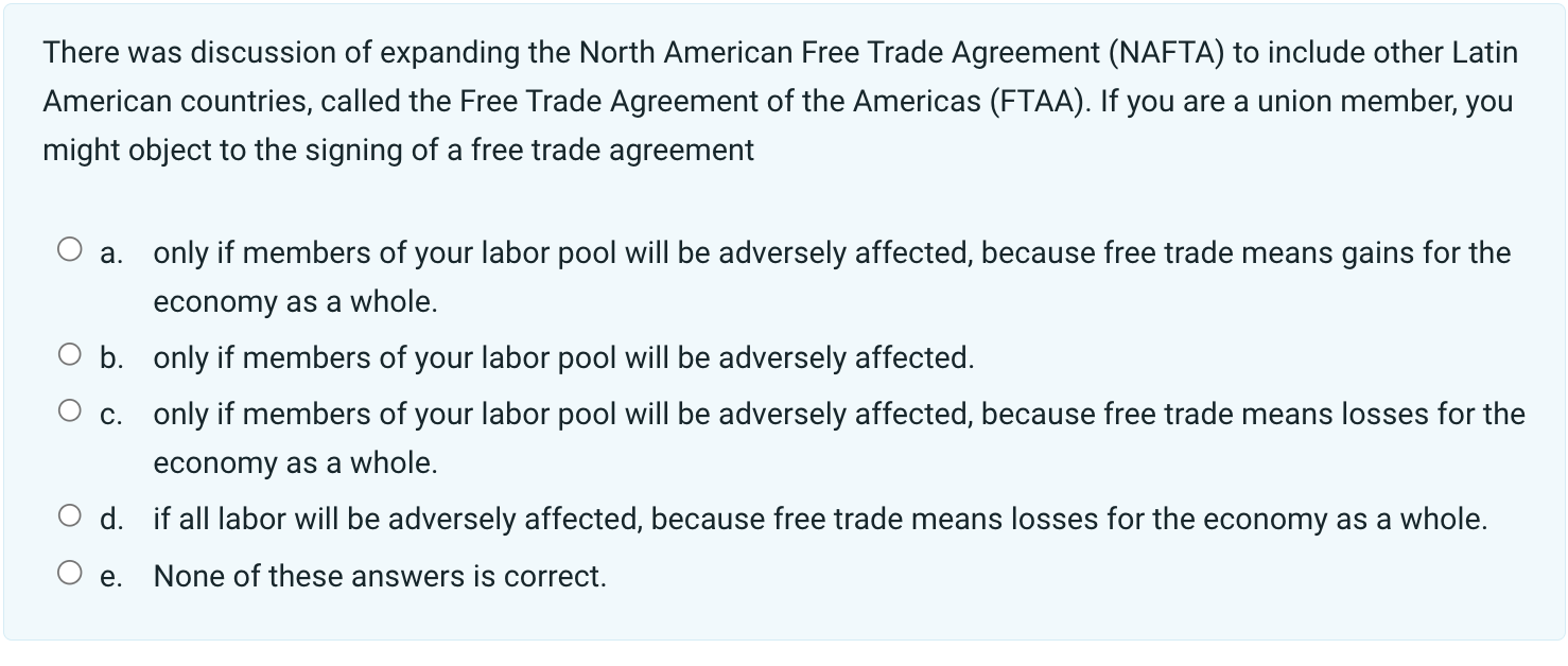 Solved There Was Discussion Of Expanding The North American | Chegg.com