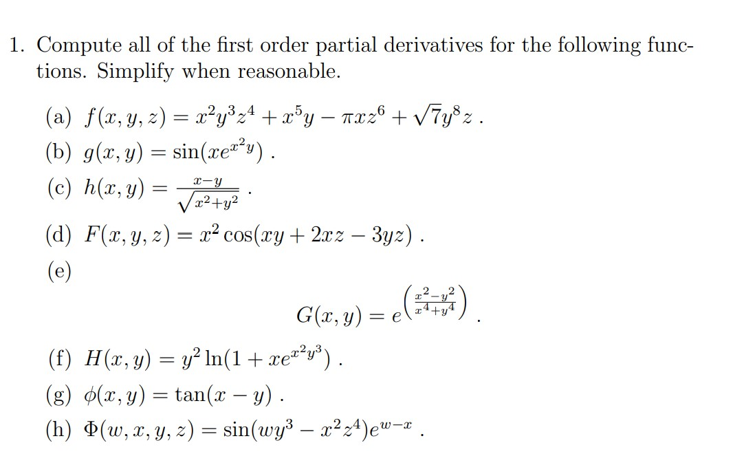 solved-1-compute-all-of-the-first-order-partial-derivatives-chegg