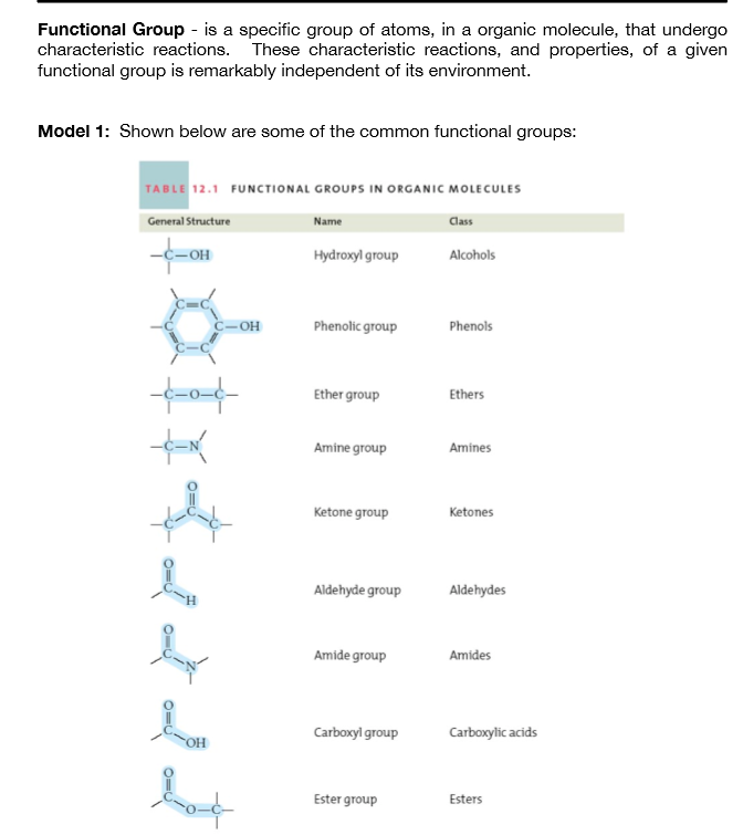 functional groups