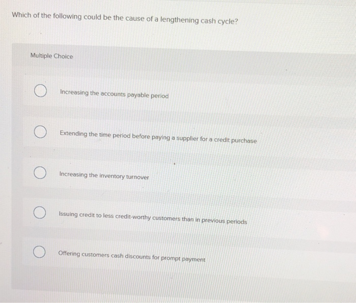 Solved which of the following could be the cause of a | Chegg.com