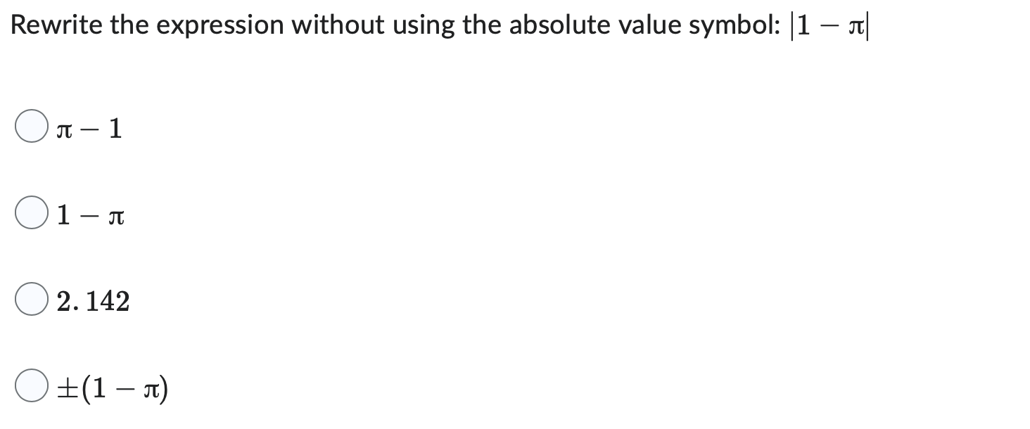 Solved Rewrite The Expression Without Using The Absolute