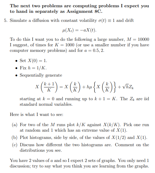 The next two problems are computing problems I expect | Chegg.com