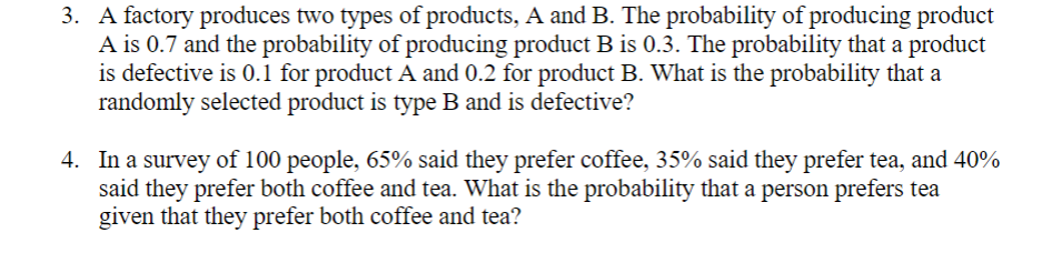 Solved 3. A Factory Produces Two Types Of Products, A And B. | Chegg.com