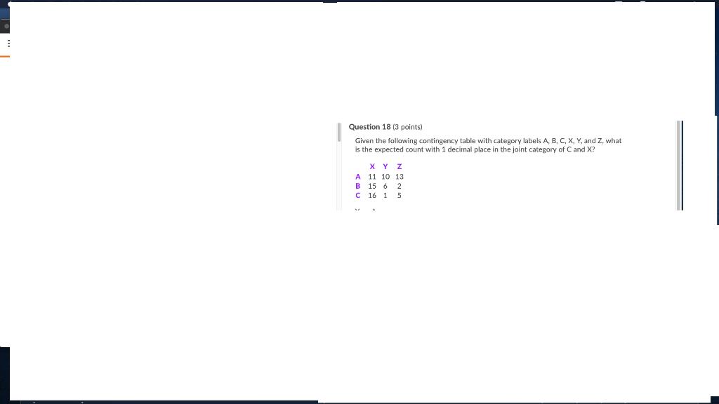 Solved Question 18 (3 points) Given the following | Chegg.com