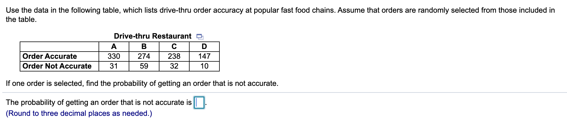 Solved Use the data in the following table, which lists | Chegg.com