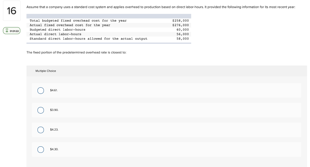 Solved Assume that a company uses a standard cost system and