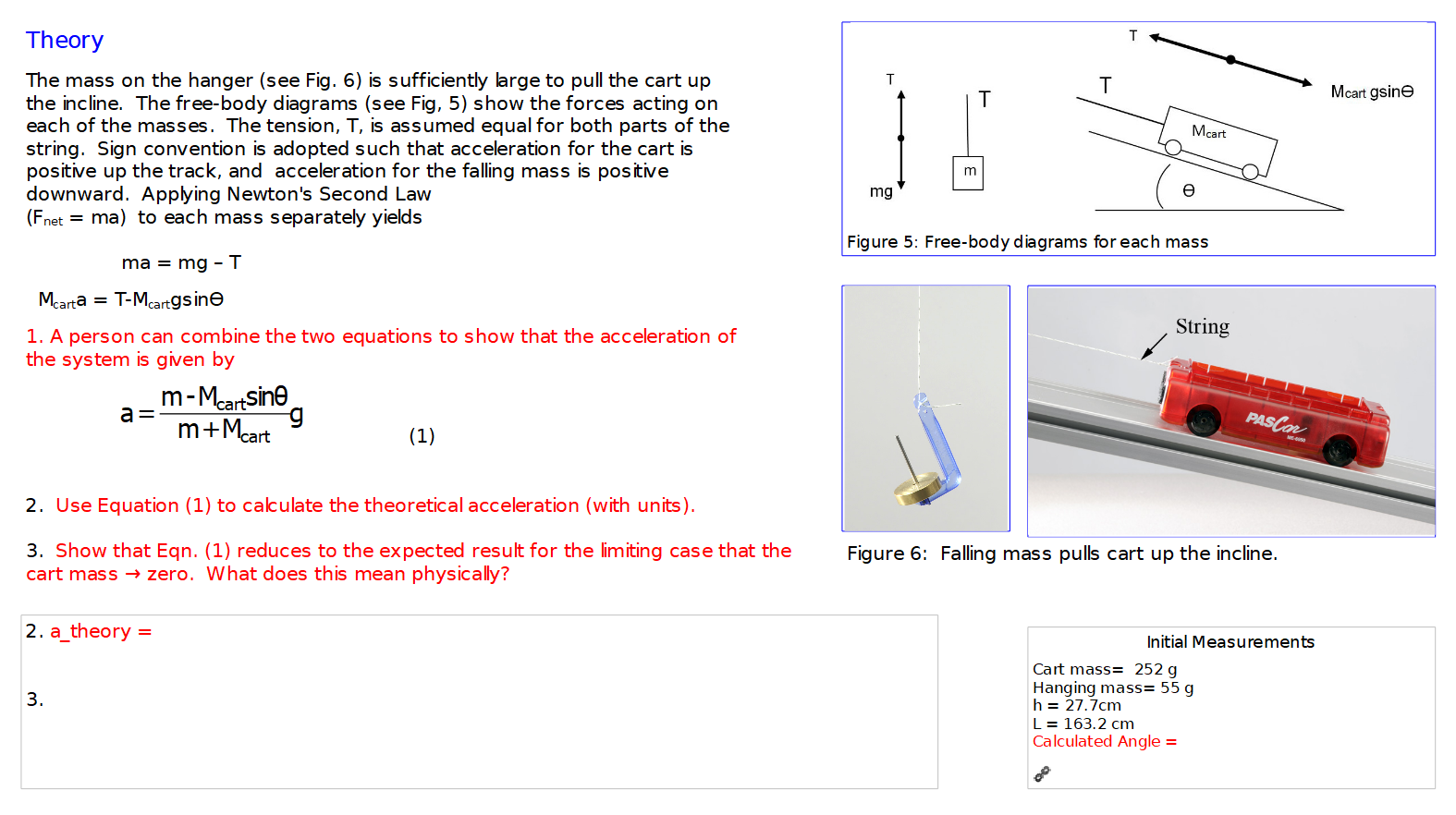 Solved Carefully measure the length of the track, and the | Chegg.com