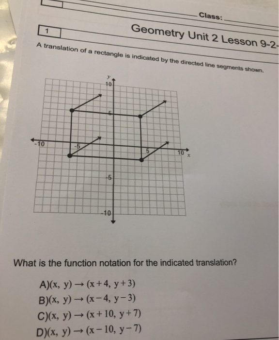 Translation Notation Geometry