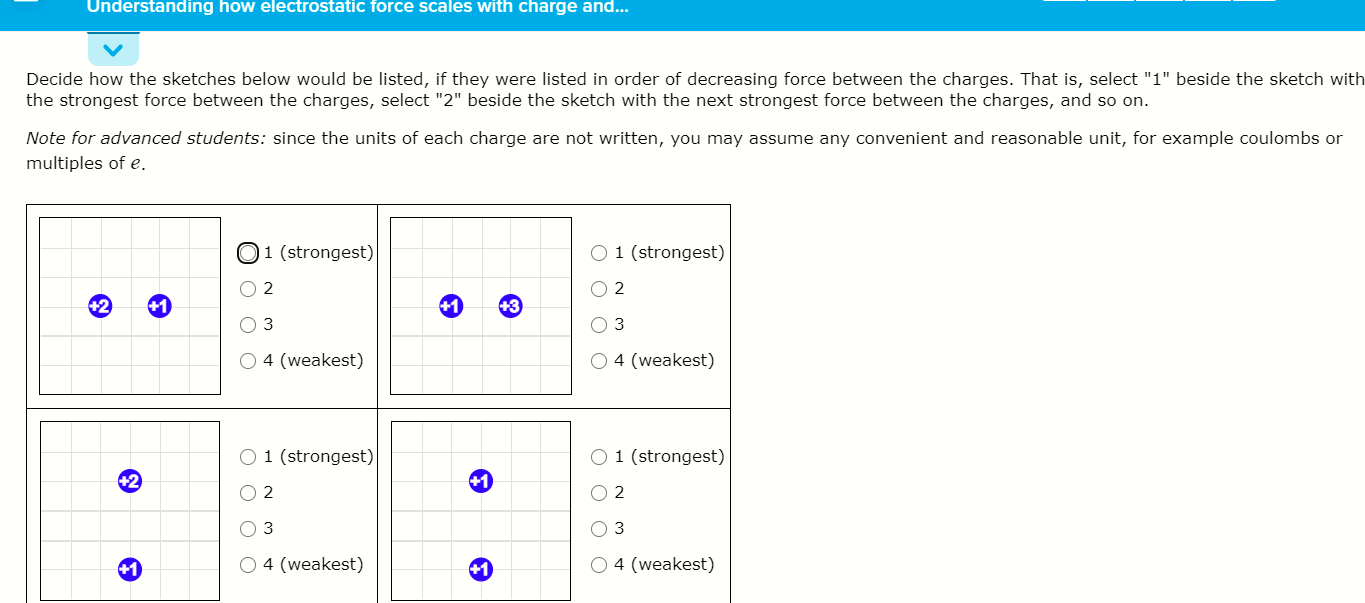 Solved Understanding how electrostatic force scales with | Chegg.com