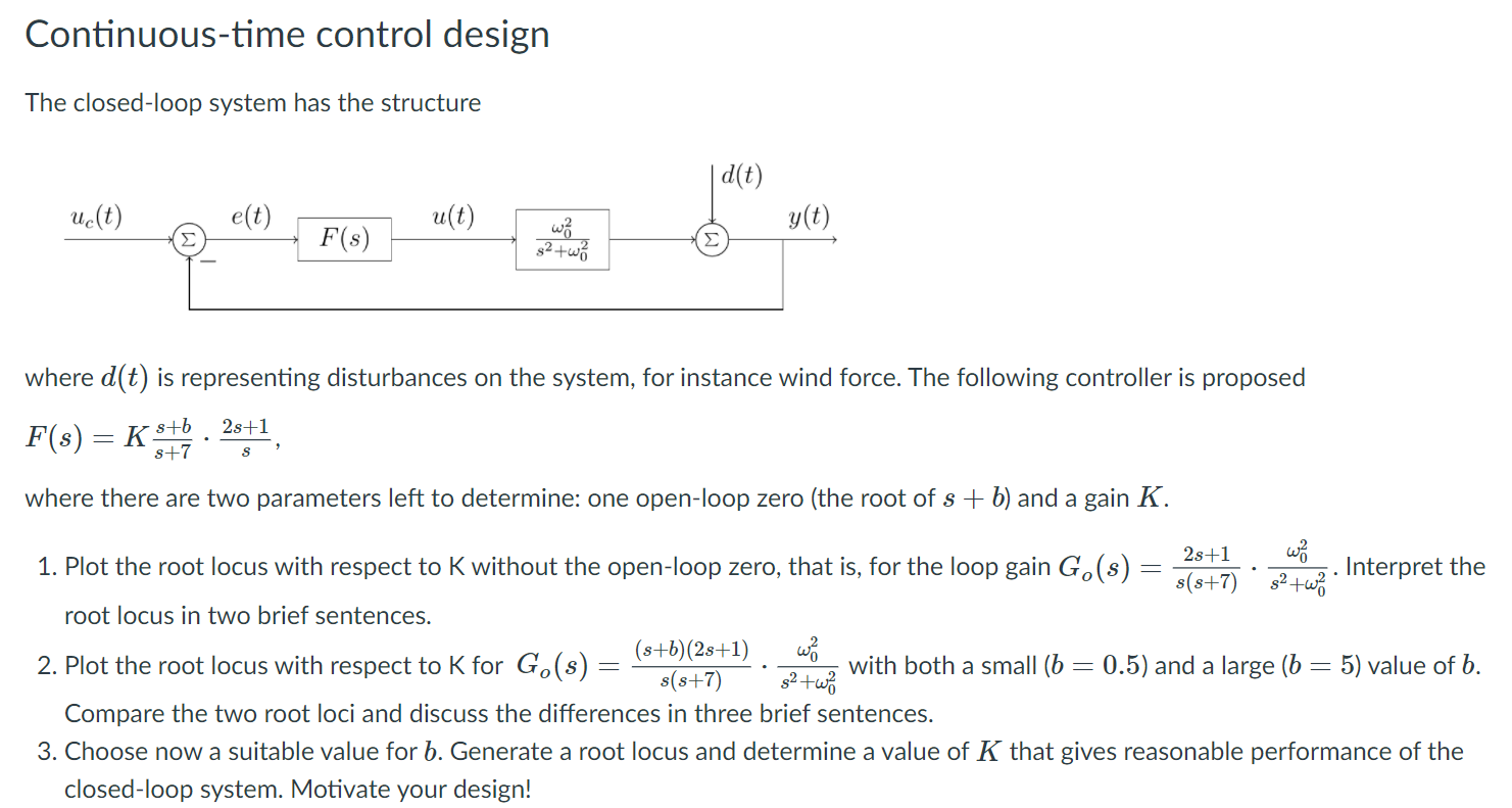 Solved Control of the gantry container crane Consider the | Chegg.com