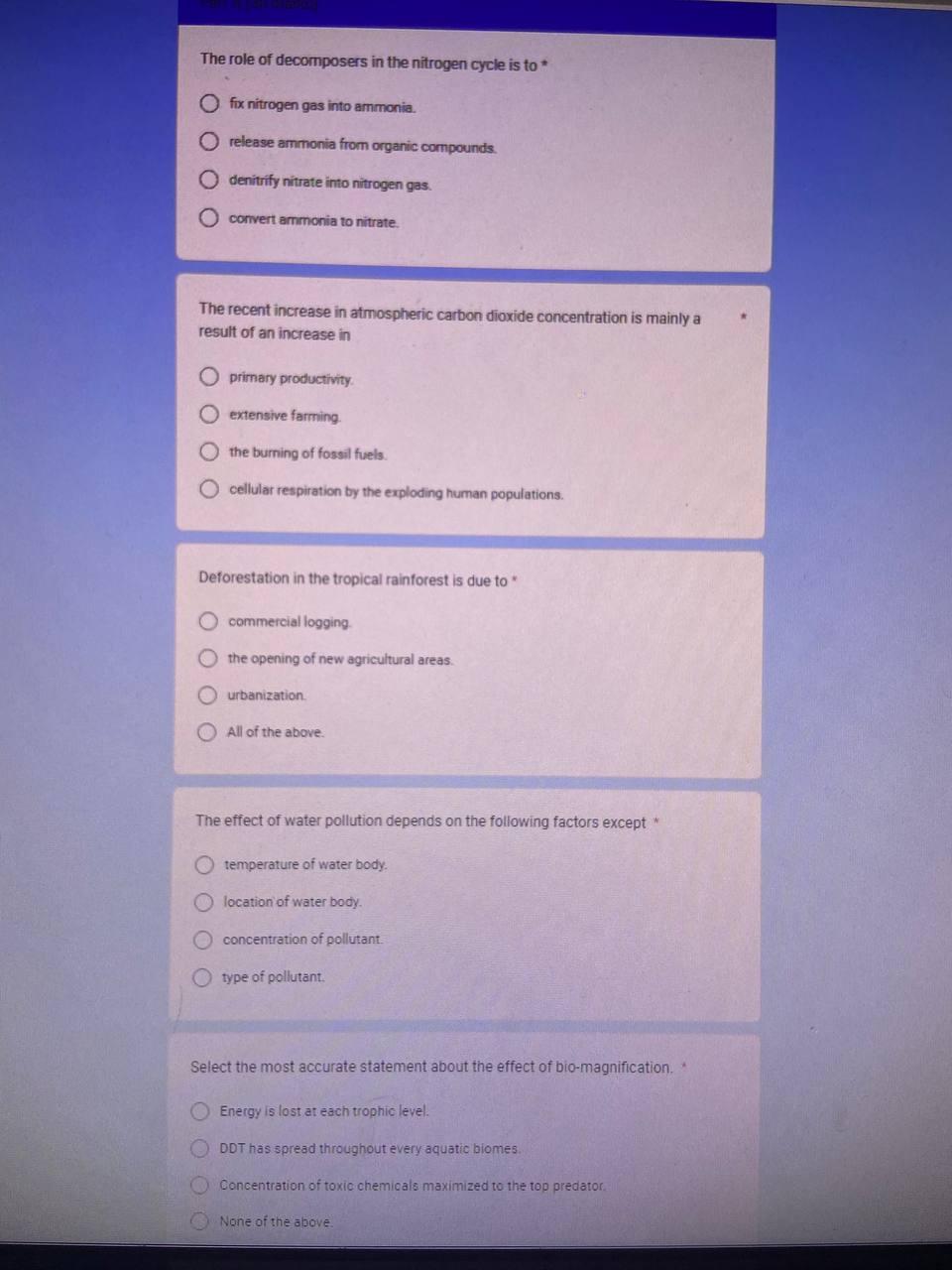 Solved The role of decomposers in the nitrogen cycle is to * | Chegg.com