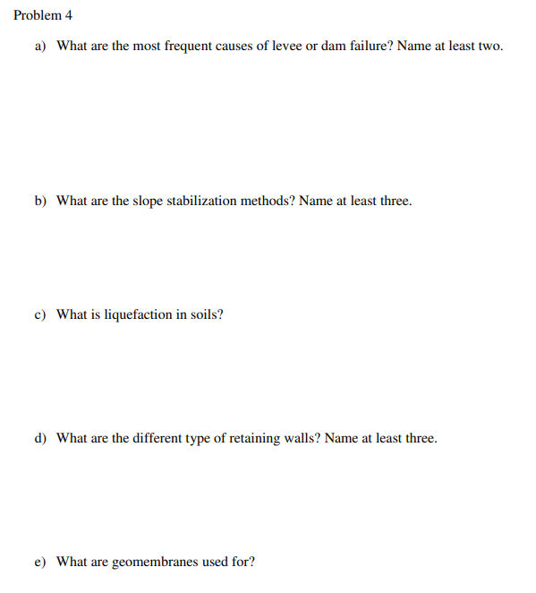 Solved Problem 4 a) What are the most frequent causes of | Chegg.com