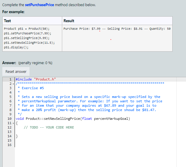 Solved Product Class The following class named Product can | Chegg.com