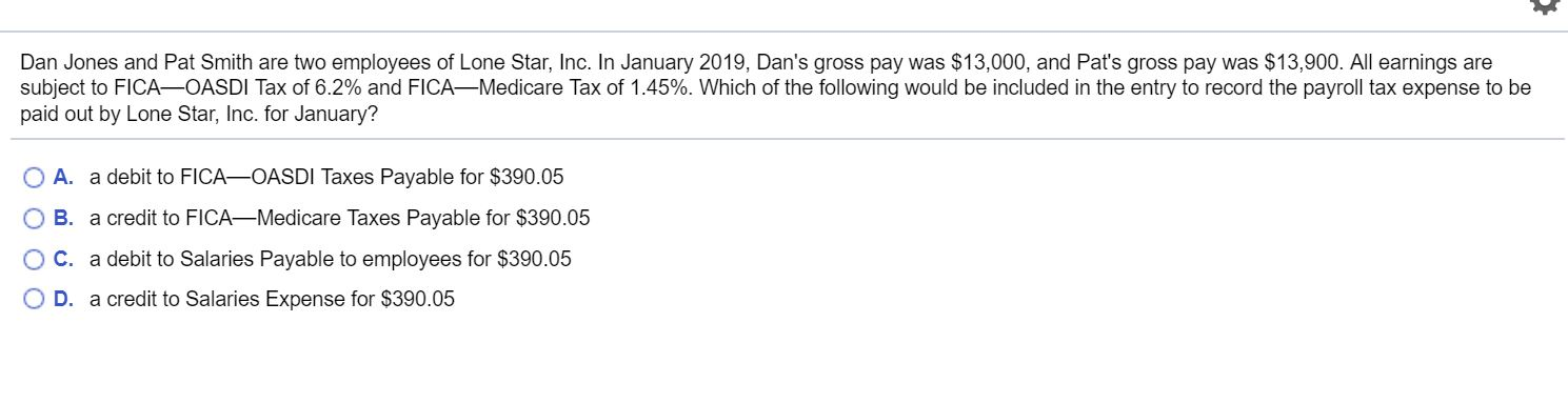 Solved Dan Jones and Pat Smith are two employees of Lone | Chegg.com