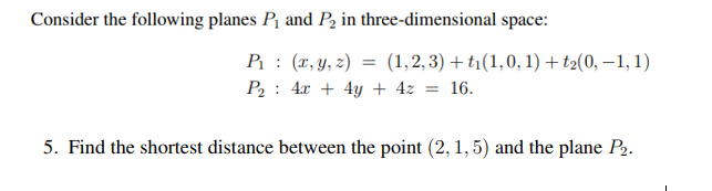 Solved Consider the following planes P and P, in | Chegg.com