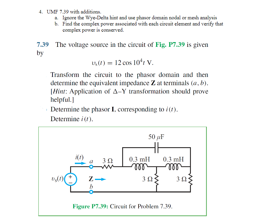 Solved 4 Umf 7 39 With Additions A Ignore The Wye Delta Chegg Solved 4 Umf 7 39 With Additions A Ignore The Wye Delta Chegg