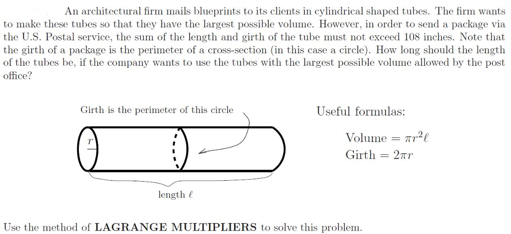 Solved An Architectural Firm Mails Blueprints To Its Clients | Chegg.com