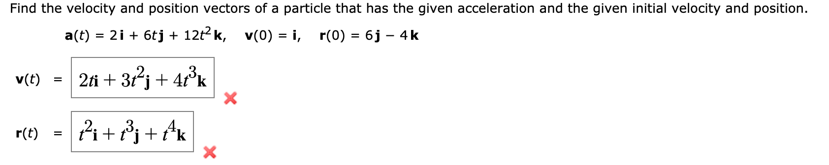 Solved Find the velocity and position vectors of a particle | Chegg.com