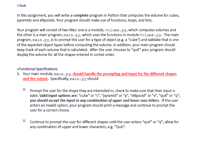 Solved >Task In this assignment, you will write a complete | Chegg.com