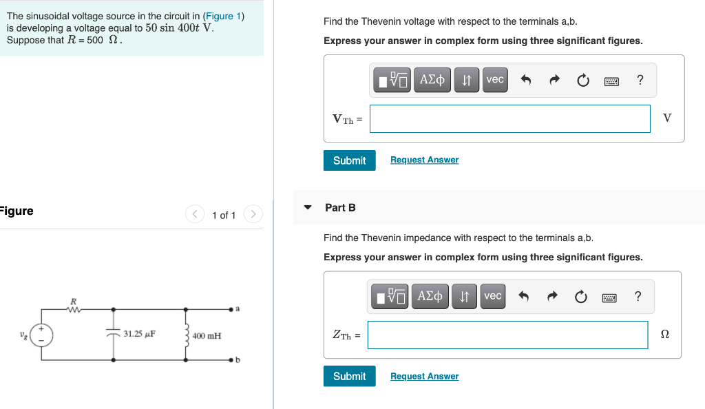 Solved The sinusoidal voltage source in the circuit in | Chegg.com