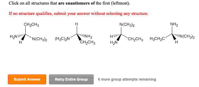 Solved Click on all structures that are enantiomers of the | Chegg.com