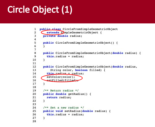 Solved Implement the Geometric Object, Circle, Rectangle, | Chegg.com