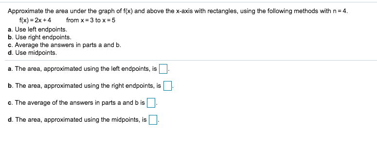 Solved Approximate The Area Under The Graph Of Fx And 9249