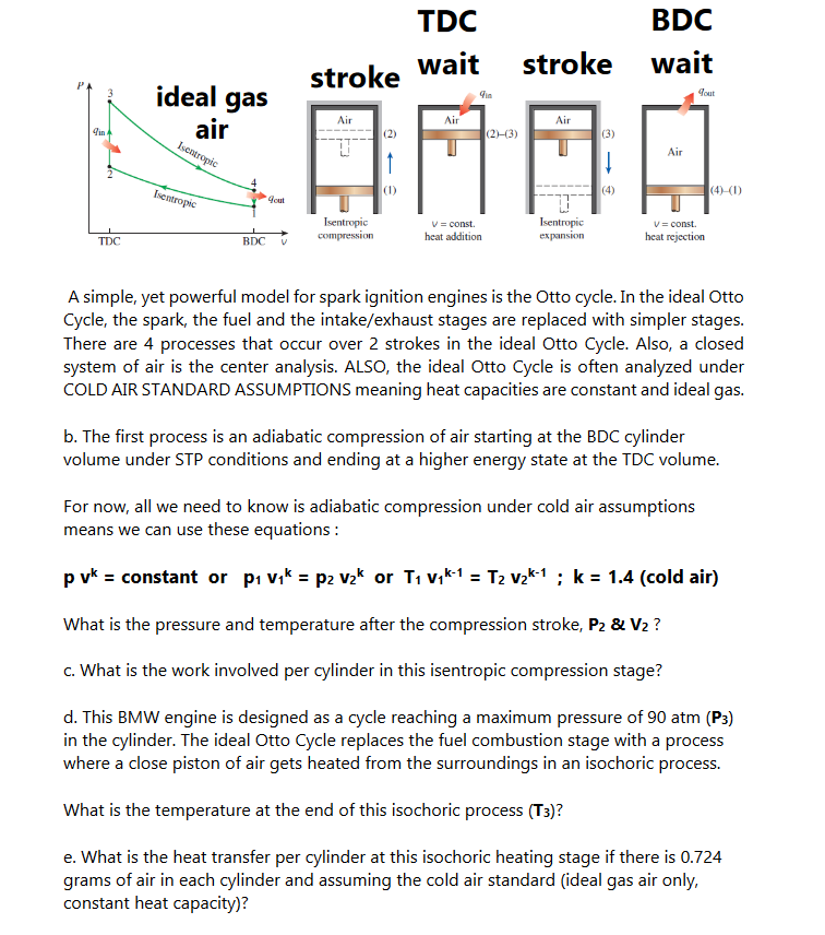 Solved 2. As we discussed in class, spark ignition engines | Chegg.com