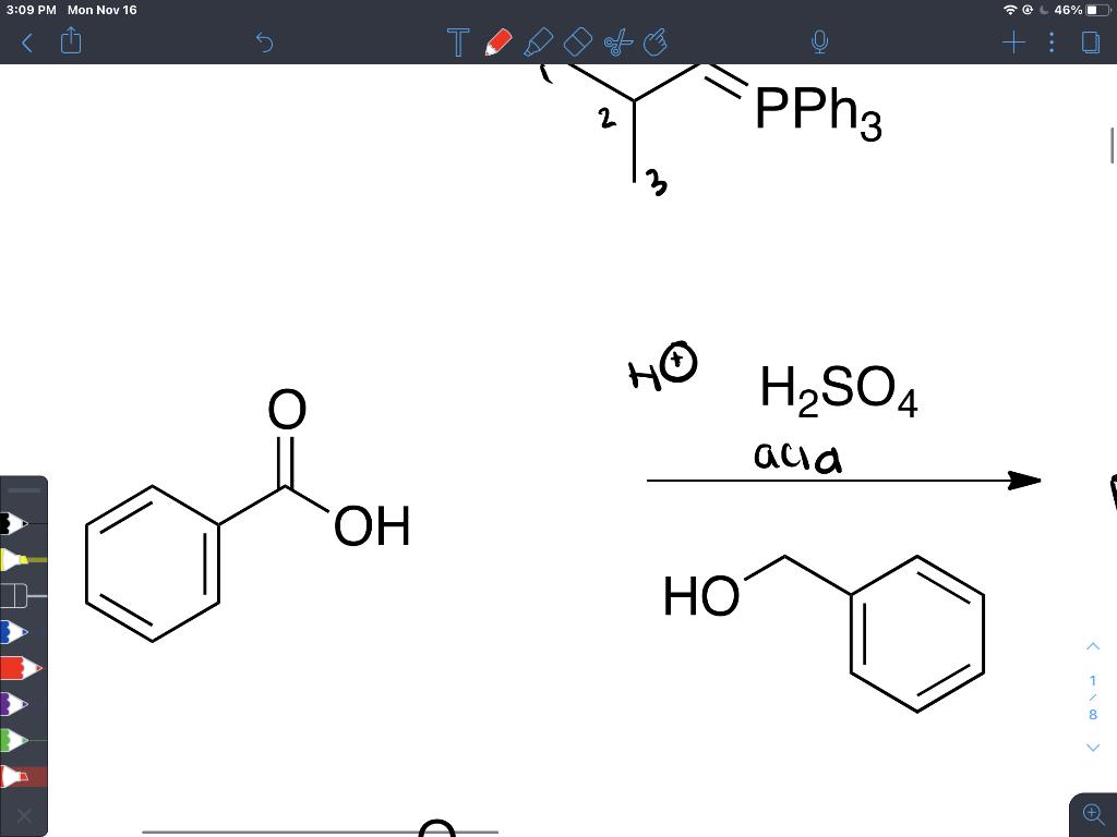 Solved 3:09 PM Mon Nov 16 тес 46% 0 + : 0 2. PPh3 | NO О | Chegg.com