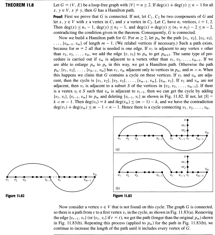 Solved THEOREM 11.8 Let G = (V, E) be a loop-free graph with | Chegg.com