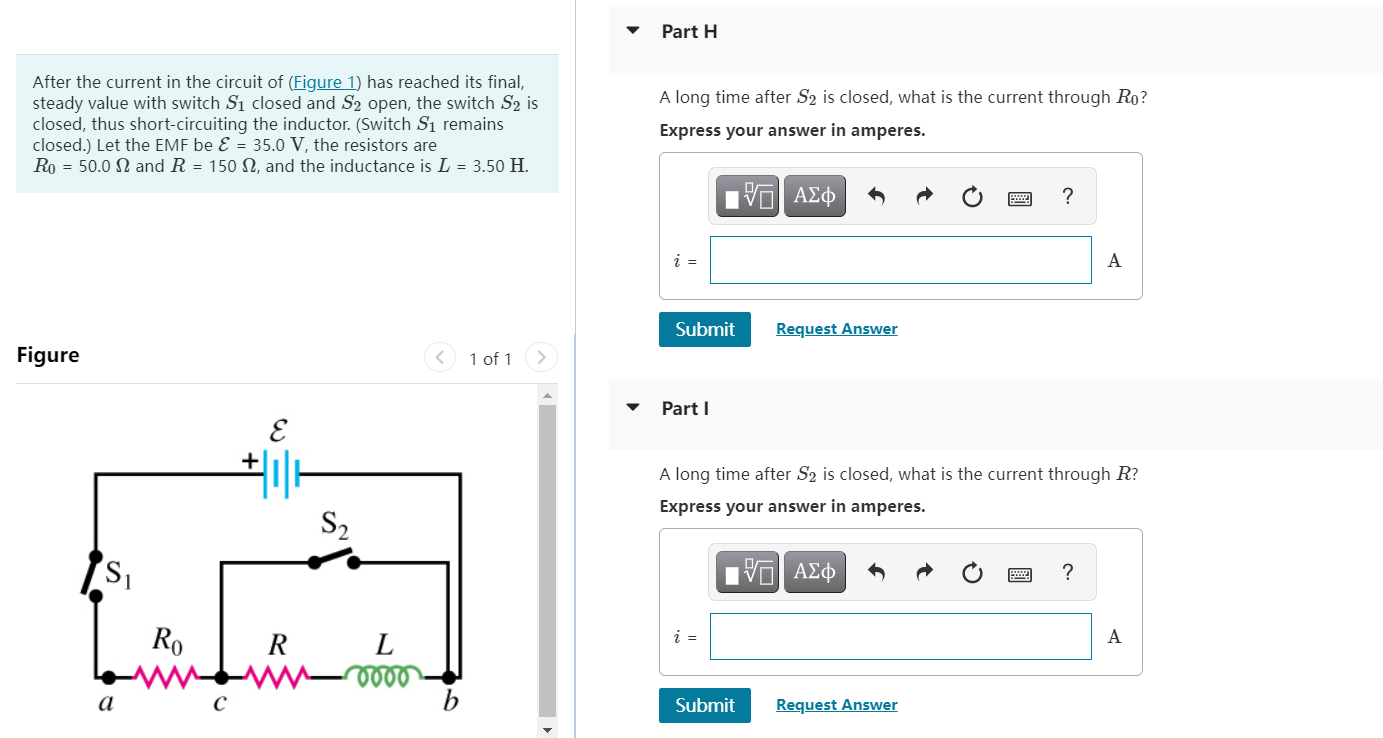 Solved After the current in the circuit of (Figure 1) has | Chegg.com