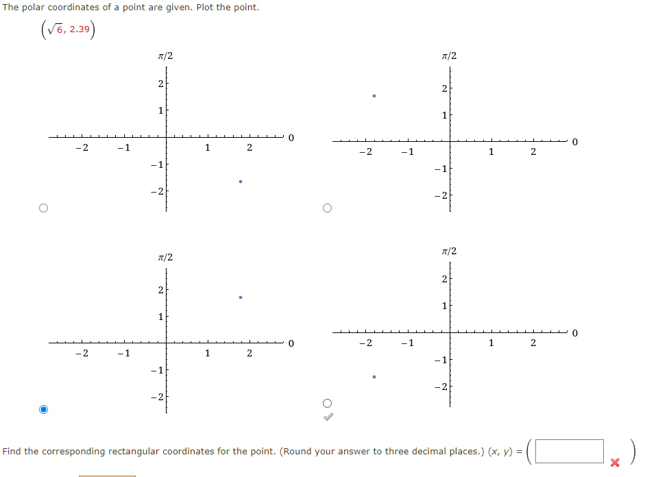 Solved The polar coordinates of a point are given. Plot the | Chegg.com