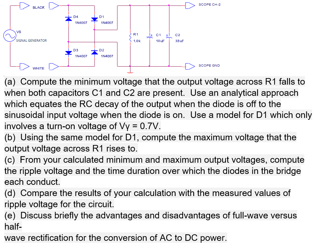 (a) Compute the minimum voltage that the output | Chegg.com