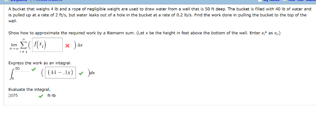 Solved A Bucket That Weighs 4 Lb And A Rope Of Negligible Chegg
