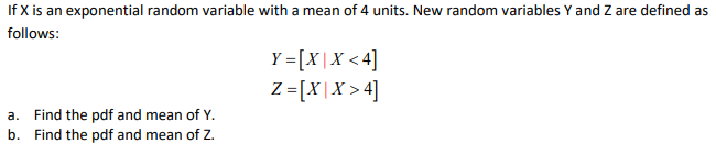 Solved If X is an exponential random variable with a mean of | Chegg.com