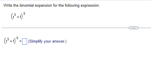 Solved Write the binomial expansion for the following | Chegg.com