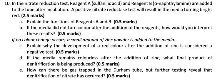 Solved Nitrate Test What are we testing for? What reagents