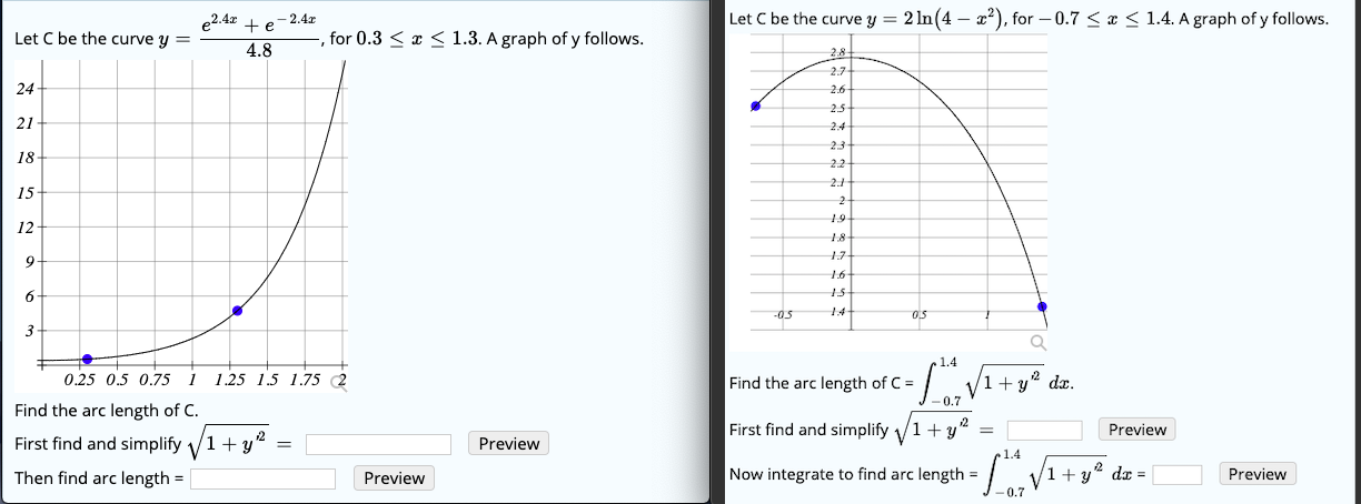 Solved A Let C Be The Curve Y E 2 4 X E 2 4 X 4 8 Chegg Com