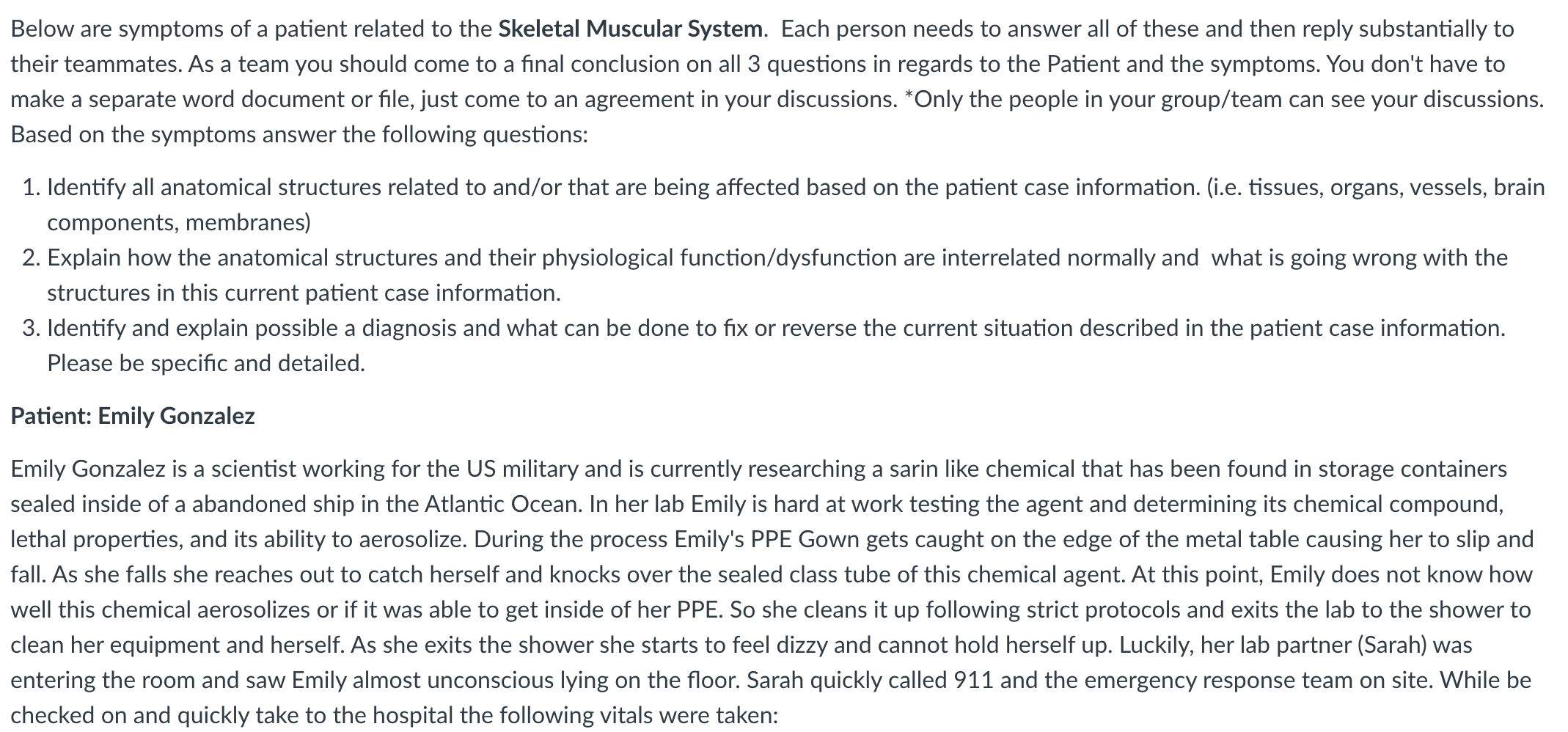 Solved Below are symptoms of a patient related to the | Chegg.com