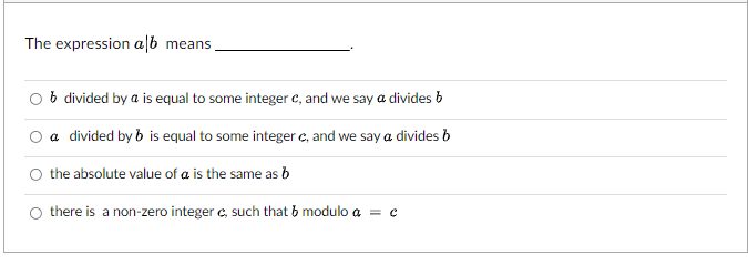 Solved The Expression Aſb Means B Divided By A Is Equal To | Chegg.com