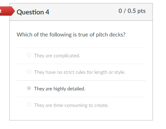 Solved t Question 4 0/0.5 pts Which of the following is true | Chegg.com